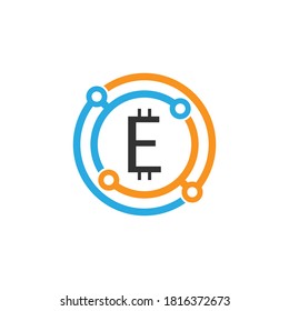 Crypto coin icon design concept vector