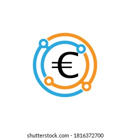 Design-Konzept für Kryptomünzen-Symbol, Vektorgrafik
