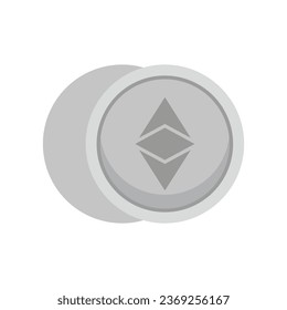 Crypto coin icon flat vector. Business money. Financial payment isolated