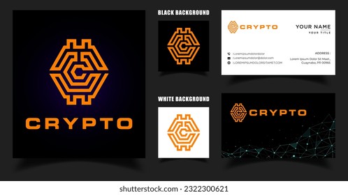 Crypto Coin Initial letter C logo