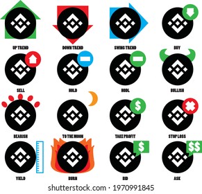 Crypto coin isolated vector illustration set 4