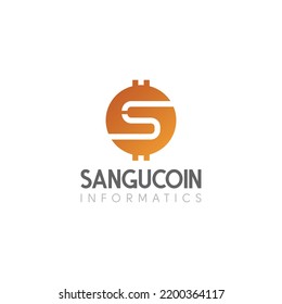 Crypto Coin Logo Design Template For Tech Or Technology Business