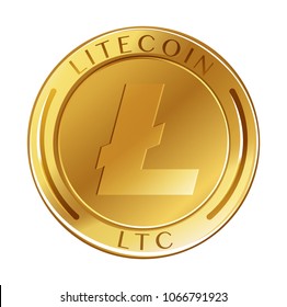 Crypto Coin en la ilustración de fondo blanco