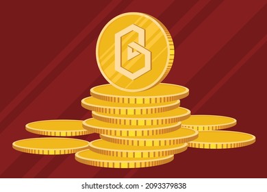 Ilustración vectorial de la moneda criptográfica. Monedas físicas de criptomoneda. Juego de iconos de criptodivisa. Bitcoin, etéreo, Litecoin, etc.