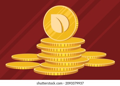 Ilustración vectorial de la moneda criptográfica. Monedas físicas de criptomoneda. Juego de iconos de criptodivisa. Bitcoin, etéreo, Litecoin, etc.