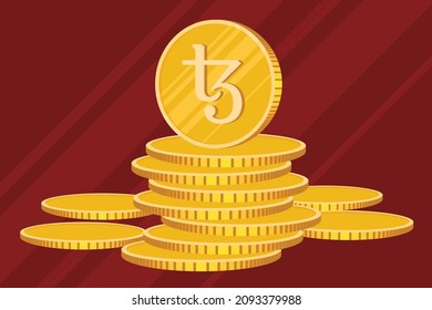 Ilustración vectorial de la moneda criptográfica. Monedas físicas de criptomoneda. Juego de iconos de criptodivisa. Bitcoin, etéreo, Litecoin, etc.