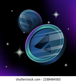 Crypto Coins Illustrated in 3D Graphic. Vector illustration
