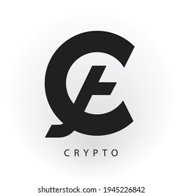 crypto cryptocurrency CYT CT letters abbreviation industry icon, symbol, logo, sign, identity, vector design of the digital asset ledger currency graphic