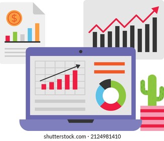 Crypto Currency Alt coin Trends Concept, Securities and broking Vector Icon Design, Business Finance Symbol, Treasury and Capital Budget Sign, Financial Analysis and Control stock illustration