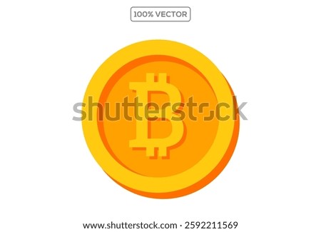 Crypto currency, bitcoin, bit coin logo. Bitcoin symbol. vector illustration