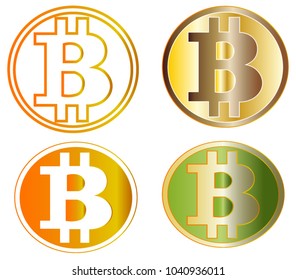 
Crypto currency, bitcoin, vector