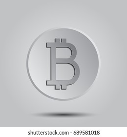 Crypto currency Bitcoin vector logo, icon for web, sticker for print.