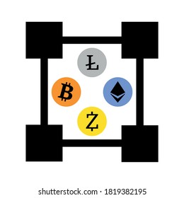 Crypto Currency block chain concept