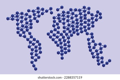 Krypto-Währungs- und Blockkette in der abgesicherten Dekartelisierung - Globale Darstellung