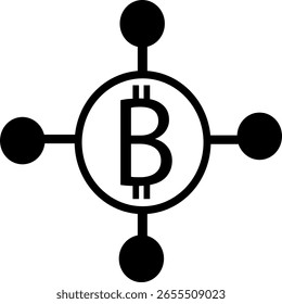 Icono de red de blockchain de criptomonedas