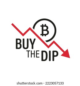 Crypto currency buy the dip vector illustration. svg