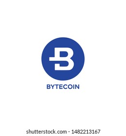 Crypto currency Bytecoin vector icon illustration for web and mobile application isolated on white backround. Premium quality.