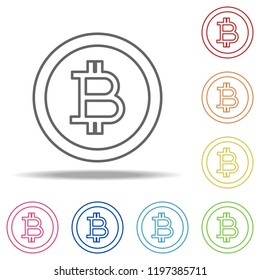 crypto currency coin icon. Elements of Finance and chart in multi colored icons. Simple icon for websites, web design, mobile app, info graphics