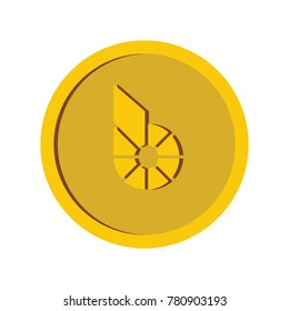 Crypto currency coin icon. Flat illustration of Crypto currency coin vector icon for web isolated on white background