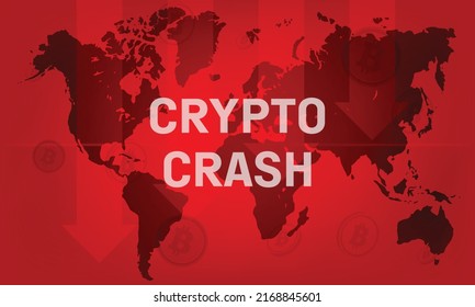 Crypto Currency-Crash-Konzept-Hintergrund