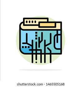 Crypto currency, Currency, Digital, Internet, Multi Abstract Circle Background Flat color Icon. Vector Icon Template background