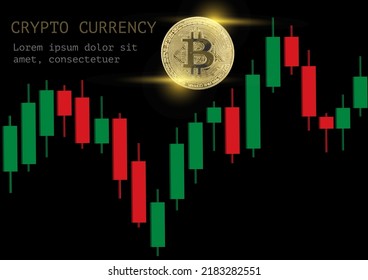 Crypto Currency graph vector background desing.