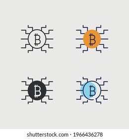 crypto currency icon bitcion vector icon internet money trade