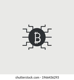 crypto currency icon bitcion vector icon internet money trade