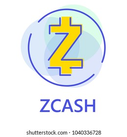 Crypto currency icon set on blue outline style.