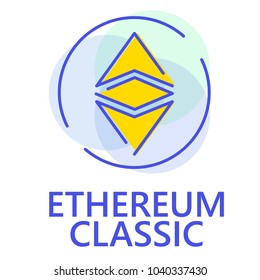 Crypto currency icon set on blue outline style. Best vector