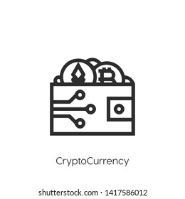 crypto currency icon vector symbol 