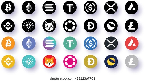 Crypto currency icons or Logos | All crypto currency icons