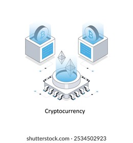 Crypto currency isometric stock illustration. EPS File stock illustration