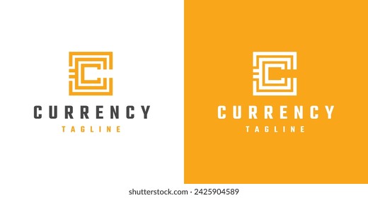 crypto currency letter c logo design