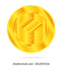 Crypto currency logo coins: Monero, Bytecoin, Stratis, Dash, Litecoin, Ethereum, Bitcoin. vector for apps and websites with golden gradient color