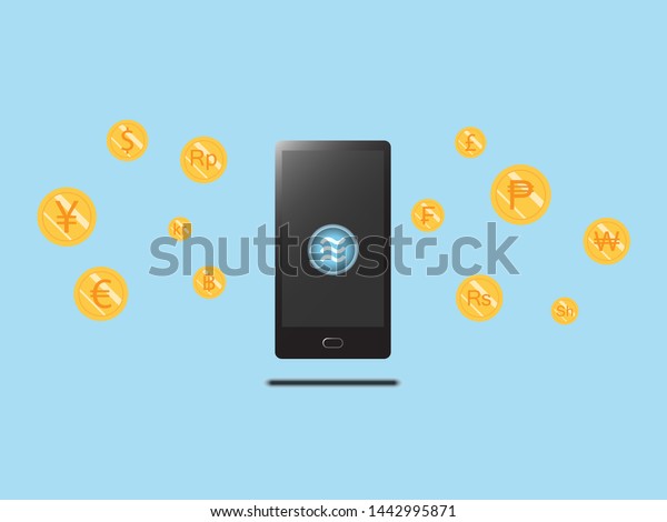 Crypto Currency Logo Coinsinternet Banking Libra Stock Vector Royalty Free