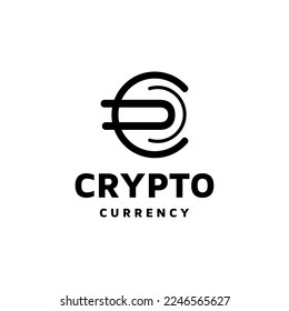 Crypto currency logo money digital