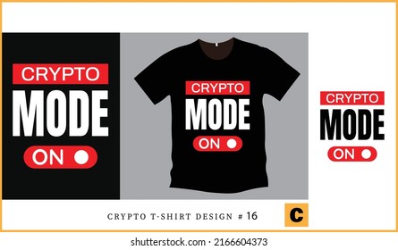 Crypto currency lovers t-shirt design vector.