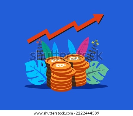 Crypto currency marketcap vector illustraion.