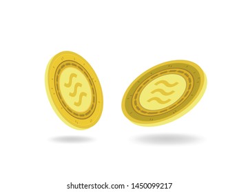 Crypto currency money coin Libra,business concept Illustration vector