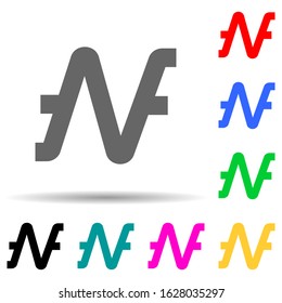 crypto currency multi color style icon. Simple glyph, flat vector of crypto icons for ui and ux, website or mobile application