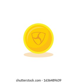 crypto currency nem simple illustration clip art vector