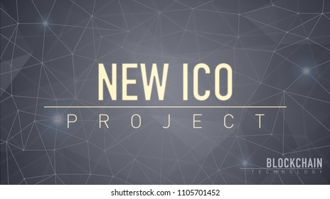 Crypto currency stock chart on futuristic hud background with blockchain polygon peer to peer lightning network. Global ICO crypto business banner concept. Gray structure style vector illustration.