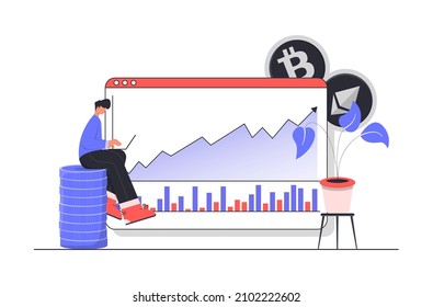 Crypto Currency Trading Plan Concept Illustration