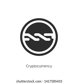 crypto currency vector icon, crypto currency symbol. Linear style sign for mobile concept and web design. Cryptography symbol logo illustration. vector graphics - Vector.
