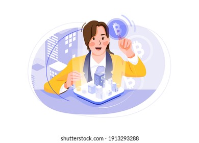 Crypto Currency Vector Illustration concept. Flat illustration isolated on white background.