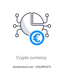 Crypto Currency and wallet icon concept