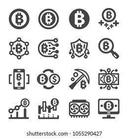 crypto currency,bitcon icon set