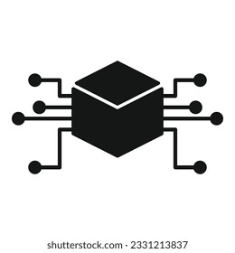 Crypto data icon simple vector. Block chain. Finance future