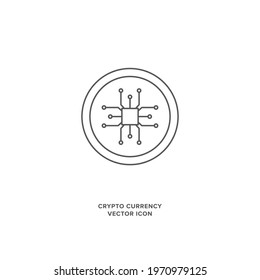 Crypto or Digital Currency Vector Icon. Flat Design. Illustrator EPS.